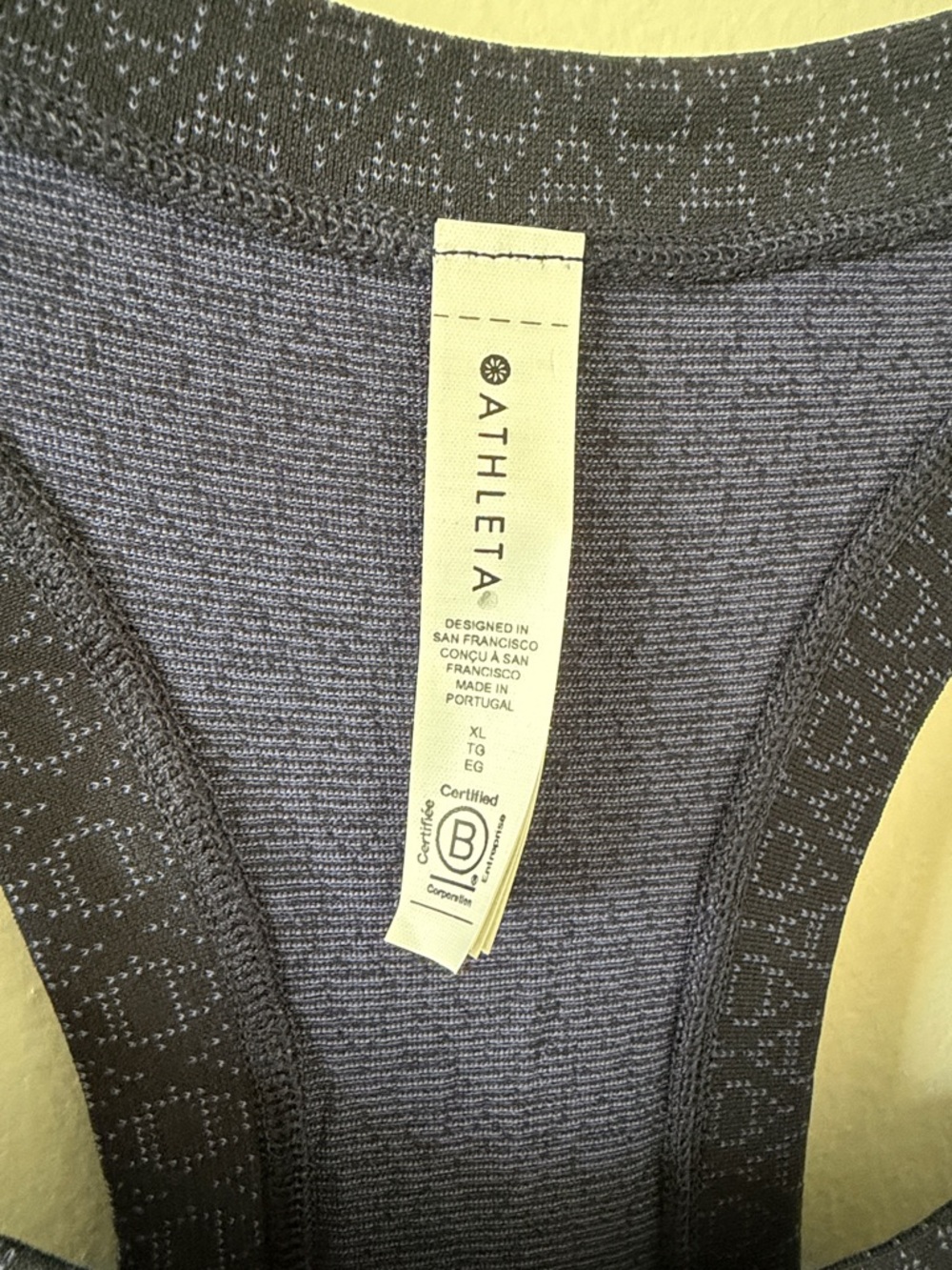 Athleta Momentum Seamless Sport Tank Navy Racerback‎ Size XL NWT - Picture 3 of 6